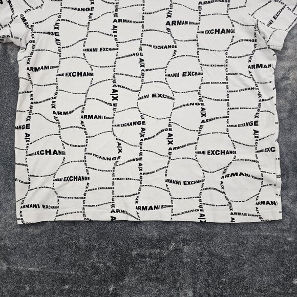 A/X Armani Exchange Polo Shirt Mens size XXL Logo all over print golfing Casual - Picture 12 of 16